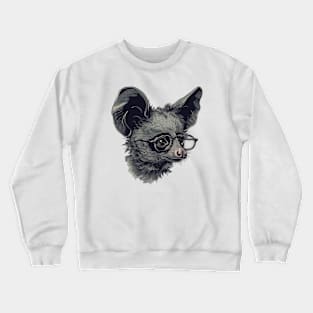 Specs 'n' Stripes: The Bespectacled Aye-Aye Crewneck Sweatshirt